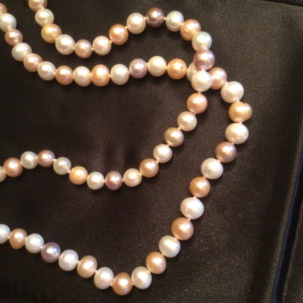 Last One Effy Jewelry 7-8mm multi hued freshwater Pearl 18” necklace - Picture 4 of 6